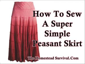 How To Sew A Super Simple Peasant Skirt | The Homestead Survival Medieval Dress Peasant, Skirt Pattern Free, Peasant Skirt, D Images, The Homestead, Homestead Survival, Skirt Patterns Sewing, Sewing Skirts, Sewing Projects For Beginners