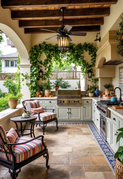 Outdoor Kitchen Ideas Outdoor Kitchen Mediterranean, Outdoor Mexican Kitchen, Spanish Outdoor Kitchen, Mexican Outdoor Kitchen, Small Outdoor Kitchen Ideas, Concrete Outdoor Kitchen, Small Outdoor Kitchen, Rustic Outdoor Kitchens, Small Outdoor Kitchens