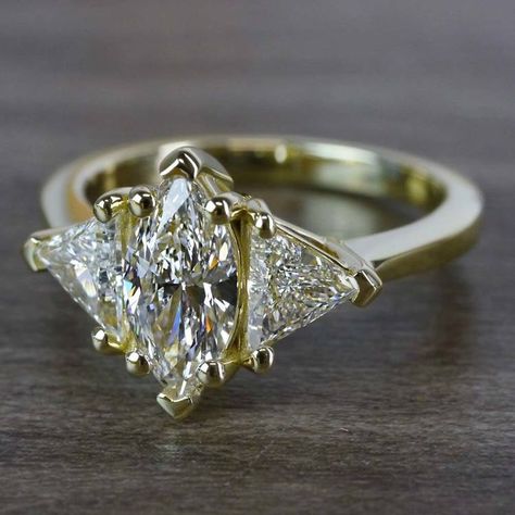 Marquise Diamond Ring, Marquise Diamond, Gold Band, 1 Carat, Gold Bands, Heart Ring, Diamond Ring, Yellow Gold, Engagement Rings