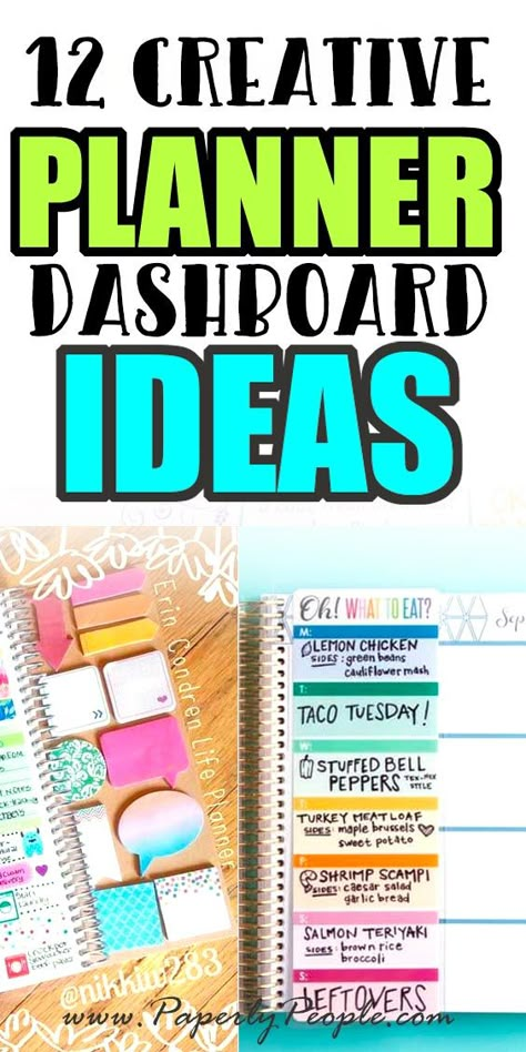 Planner Dashboard Ideas, Happy Planner Free Printable, Diy Planner Notebook, Happy Planner Layout, Planner Setup, Planner Diy, Planner Dividers, Creative Planner, Planner Tips