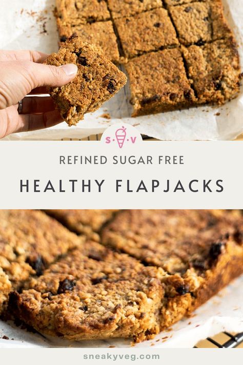 Healthy Flapjack, Flapjack Recipe, Vegetarian Meals For Kids, Small People, Vegan Treats, Healthy Meals For Kids, Healthy Snacks For Kids, Vegan Baking, Refined Sugar