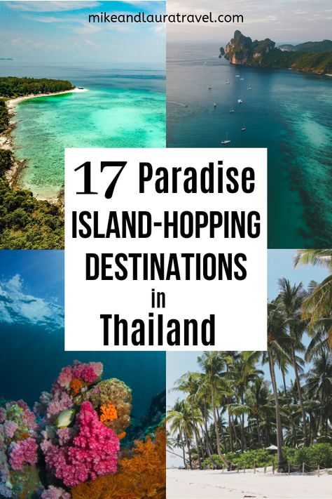 What's a trip to Thailand without exploring the Thai islands? Use this guide to plan your island hopping itinerary through southern Thailand. Here are the 17 best islands in Thailand. #thailandislands #thaiislands #thailandtravel Thailand Tips, Thailand Island Hopping, Asia Itinerary, Islands Thailand, Trip To Thailand, Thai Islands, Thailand Itinerary, Asia Trip, Beach Inspiration