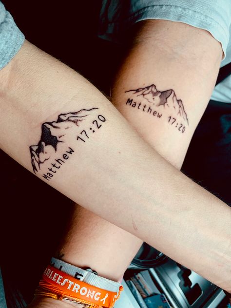 He Moves Mountains Tattoo, Cross Mountain Tattoo, Matthew 5:16 Tattoo, Mustard Seed And Mountain Tattoo, Matthew 10:16 Tattoo, Mathew 17:20 Tattoo, Matthew 17 20 Tattoo, Mustard Seed Tattoo, Seed Tattoo