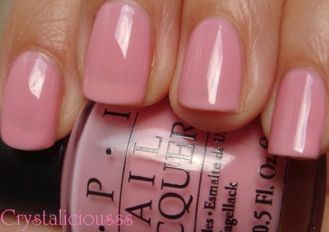 OPI I Think in Pink- Love this for a perfectly pink manicure! Pink Nail Polish Colors, Opi Nail Polish Colors, Blush Pink Nails, Opi Gel Nails, Pink Manicure, Pink Gel, Colored Acrylic Nails, Pink Nail Polish, Sparkle Nails