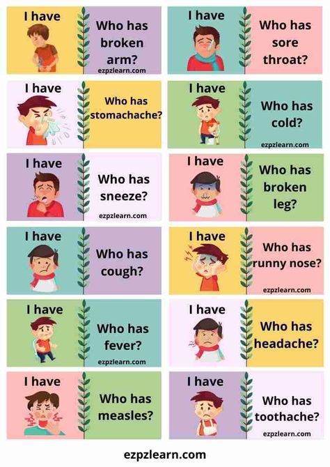 Medical Activities, Esl For Kids, English Games For Kids, Words Worksheet, Vocabulary Flash Cards, Health Game, Easter Templates Printables, Esl Games, Class Activity