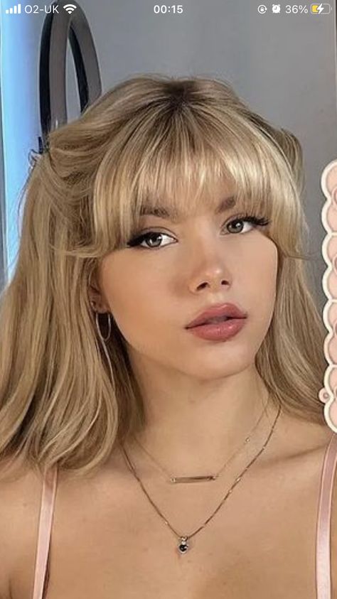 Types Of Fringes Face Shapes, Wispy Side Bangs Straight Hair, Medium Length Blonde Hairstyles With Bangs, Bangs For An Oval Face, Whispy Front Bangs Curtain, Bombshell Hair With Bangs, Blonde Wavy Bob With Bangs, Bob With Wispy Bangs Round Face, Hairstyles With Full Bangs