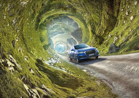 Audi Q7 - Post-production of Summer KV 2017 on Behance Big Data Design, Car Advertising Design, Automobile Advertising, Summer Banner, Ad Car, Creative Advertising Design, Uhd Tv, Nature Posters, Car Advertising