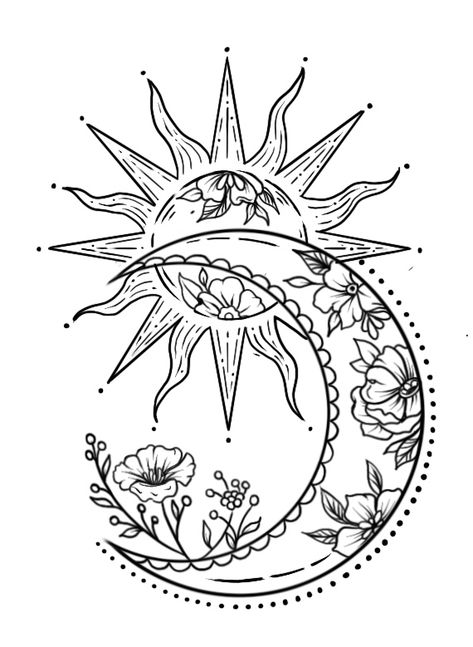 Sun Moon Tattoo Design, Jesus Tattoo Ideas, Back Tattoo For Women, Sun Moon Tattoo, Moon Tattoo Design, Taurus Tattoo, Mushroom Tattoo, Moon Tattoo Designs, Sun Tattoos