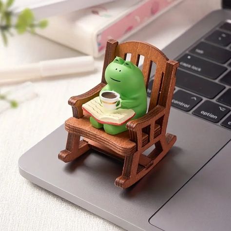 1 Set Resin Hand Painted Frog Wooden Chair Rocking Chair Decoration Car Swing Desktop Gift Goods Small Ornament Decor Art Carving Work Statue Decor Sculpture Art Wood Carving Miniature Wooden Table Cute Ornaments Home Living Room Coffee Shop Decor | Quick & Secure Online Checkout | Temu Coffee Ornaments, Frog Ornaments, Frog Statues, Frog Crafts, Living Room Ornaments, Frog Figurines, Coffee Shop Decor, Animal Statues, Chair Decorations