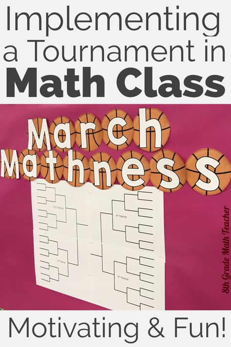 March Mathness - Math Class Basketball Tournament Game Engaging Math Activities Middle School, Math March Madness Bracket, March Mathness, Math Projects Middle School, Instructional Activities, Math Competition, Motivating Students, March Math, Math Foldables