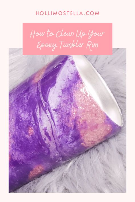 One of the questions I get asked over and over again is, “When making tumblers, how do you keep the epoxy out of the inside of the cup?” The answer? You don’t have to, Sis! Today I’m going to show you my quick and simple method for how to clean up the epoxy tumbler rim – and it is SO easy! Making Tumblers, Tumbler Making, Epoxy Tumbler, Resin Tumblers, Cup Ideas, Rocks And Crystals, Business Ideas, Resin Art, Clean Up