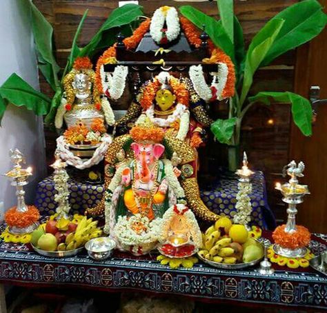 Gowri Ganesha, Chaturthi Decoration, Dussehra Celebration, Varalakshmi Pooja, Ganesha Chaturthi, Varalakshmi Vratham, Ganesh Chaturthi Decoration, Pooja Decoration, Happy Ganesh Chaturthi Images