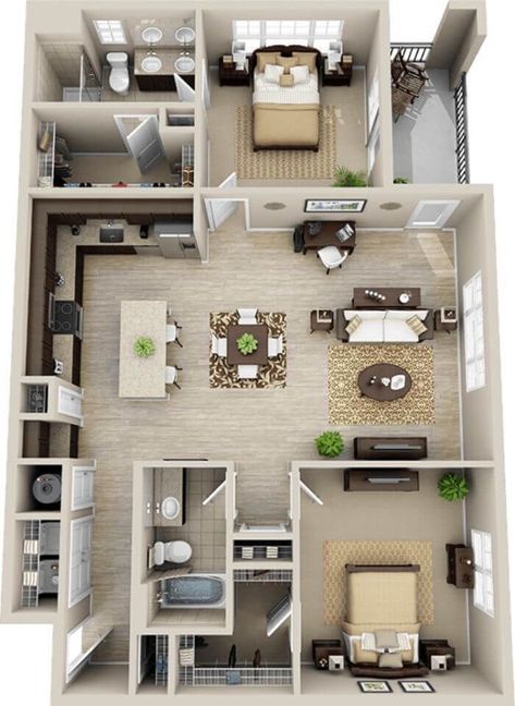 Modern House Floor Plans, Apartment Floor Plan, House Floor Design, Closet Layout, Apartment Floor Plans, Sims House Plans, House Layout Plans, Small House Design Plans, Sims House Design