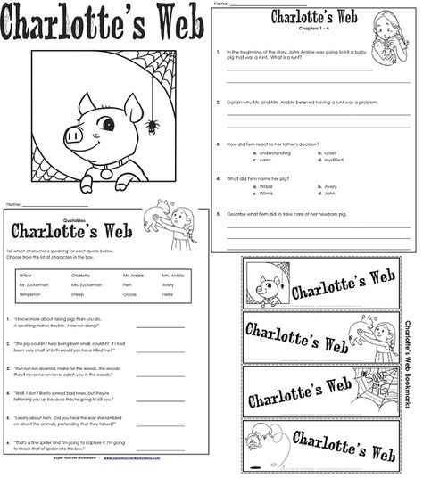 We have recently added supplemental teaching materials to go along with the popular chapter book Charlotte's Web! Charlottes Web Worksheets, Charlottes Web Reading Activities, Charlottes Web 2nd Grade, Charlottes Web Novel Study, Charlottes Web Unit Study, Charlotte's Web Activities 3rd Grade, Charlottes Web Book Study, Charlotte’s Web Activities, Charlottes Web Projects