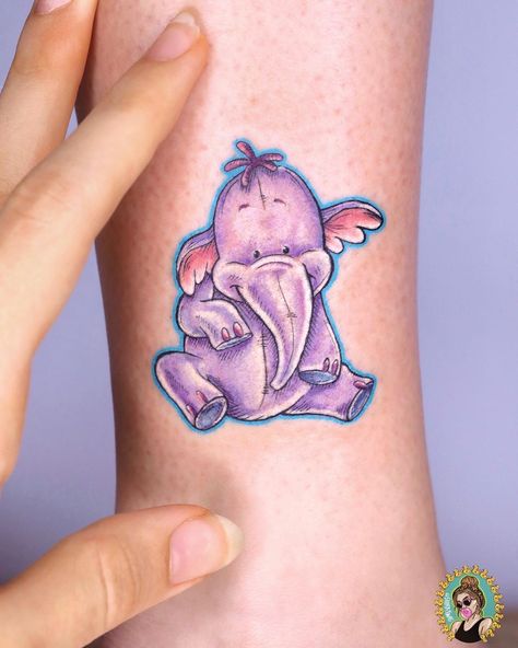 Shira Twig🧚🏼‍♀️ on Instagram: “Lumpy the heffalump🐘💜 #winniethepooh” Lumpy The Heffalump, Disney Tattoos, My Tattoo, My Aesthetic, Tattoo Ideas, Elephant, Tattoos, Skin, Disney