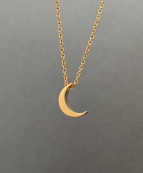 Dainty Gold Moon necklace, Gold Crescent moon necklace, Gift for BFF, Minimalist necklace, Gift for her, Tiny Moon necklace gold, Lotus411 Gold Crescent Moon Necklace, Pretty Stars, Moon Necklace Gold, Gift For Bff, Crescent Moon Necklace Gold, Good Friends Are Like Stars, Gold Crescent Moon, Gold Moon Necklace, Pretty Star