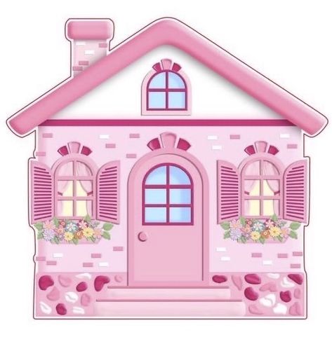 Minnie Mouse House, Hello Kitty Png, Unicorn Topper, Windmill Art, Hello Kitty Printables, Hello Kitty House, Hello Kitty Images, Cartoon House, Candy House