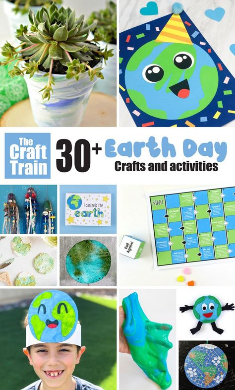 More than 30 awesome Earth Day crafts and activities for kids. This collection includes art projects, recycling crafts, printables, games, gardening ideas and more!  #earthday #kidsactivities #thecrafttrain #kidscrafts #printablecrafts #ecocrafts #educationalcrafts Love Art Ideas, Recycled Crafts Kids Preschool, Recycled Crafts Kids Projects, Kids Gratitude Journal, Train Crafts, Gratitude Journal For Kids, Bee Crafts For Kids, Happy School, Recycling Crafts