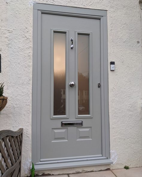 Solidor Edinburgh Door, Drayton House, Black Composite Front Door, Solidor Door, Exterior Door Styles, External Front Doors, Black Exterior Doors, Barn Door Decor, Cottage Front Doors