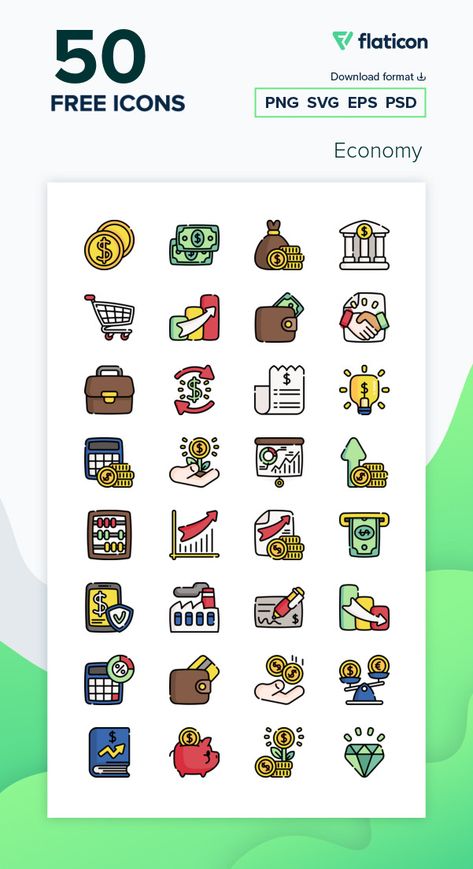 Economy Stickers, Economy Design, Icon Inspiration, Free Icons Png, Free Icon Packs, Creative Icon, Flow Chart, Video App, Free Icon