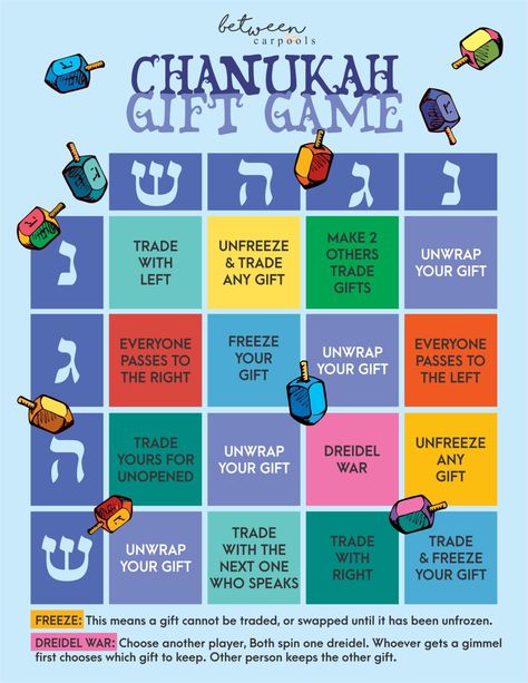 Hanukkah Games For Kids, Hanukkah Party Games, Hannakuh Aesthetic, Chanukah Games, Hanukkah Games, Chanukah Crafts, Dreidel Craft, Hannukah Party, Dreidel Game