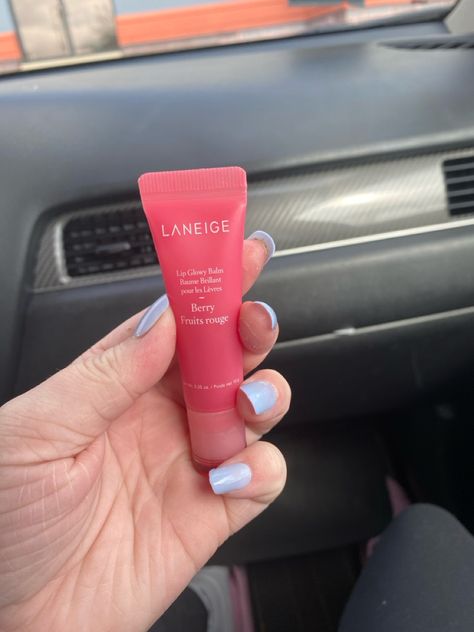 Tgis stuff is so good if you need a hydrated glossy lip look! LANEIGE US Laneige Berry, Laneige Lip Glowy Balm, Lip Glowy Balm, Laneige Lip, Makeup List, Berry Lips, Pink Car, Glossy Lips, Lip Care