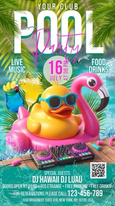 3.5K+ Free Templates for 'Pool party' | PosterMyWall Pool Poster Design, Blue Pool Party, Pool Party Template, Pool Party Poster, Pool Party Flyer, Pool Parties Flyer, Box Beauty, Social Media Kit, Tropical Pool