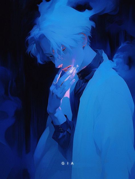 Boy Illustration, Aesthetic Inspiration, Creative Drawing, Ethereal Art, Awesome Anime, Boy Art, Inspiration Art, White Hair, Anime Scenery