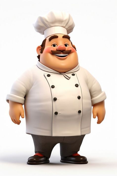 Chef Character, Chef Cartoon, Cartoon Chef, Fat Man, Chefs Hat, Man Character, Facial Hair, Christmas Carol, Cute Characters