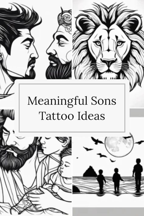 Looking for some unique sons tattoo ideas? Whether you're celebrating your bond with your son, commemorating a special moment, or remembering a beloved child, this collection has something for everyone. From gorgeous father-son silhouettes to a touching lion design symbolizing protection and love, every tattoo tells your family's story. Discover some of the most inspiring designs that resonate with the connection you cherish while browsing our site for more tattoo inspiration. Let's celebrate those beautiful memories you want to wear proudly! Father Son Tattoo Ideas Men, My Sons Keeper Tattoo, Tattoos For Your Son Ideas Mom, Mommy And Son Tattoo Ideas, Tattoos For Moms With Kids Sons, Dad Son Tattoo Design, Father And Son Tattoo Design, Tattoos To Represent Your Children, Tattoo Ideas For My Son