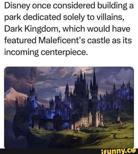 Villain Castle, Dark Kingdom, Funny Disney Memes, Disney Villain, Disney Facts, Movie Memes, Top Memes, Disney Memes, Disney Stuff