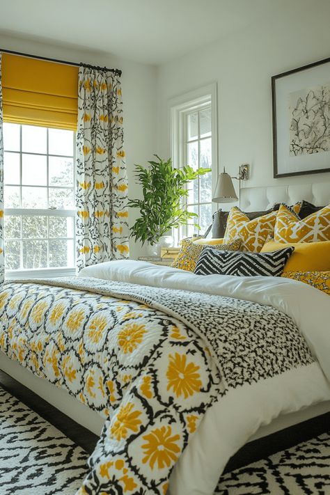 Add a radiant touch to your bedroom with yellow bedroom ideas that feel both bright and beautiful. Whether you choose a bold wall or more delicate touches, these designs elevate the aesthetic to something truly special. Perfect for creating a cheerful and inspiring personal space, these ideas prove the magic of yellow accents! Yellow Bedrooms, Yellow Bedroom Ideas, Beautiful Room, Yellow Bedroom, Yellow Accents, Bright And Beautiful, Personal Space, Bedroom Ideas, Yellow