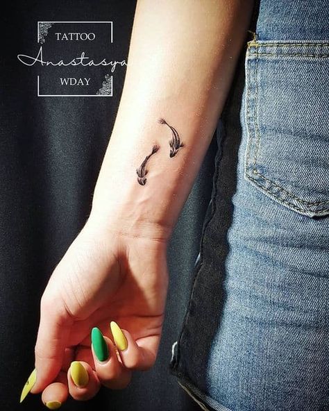 51 Stunning Pisces Tattoos That Capture The Uniqueness Of The Sign Pisces Tattoo Designs, Horoscope Tattoos, Pisces Tattoos, Palm Tattoos, Muster Tattoos, Small Girl Tattoos, Disney Tattoo, Zodiac Tattoos, Tattoo Girls