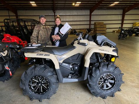 Congratulations to Matt Newburn and Harley Woods from Citronelle, AL for purchasing a 2022 Can Am Outlander Xmr 570 at Hattiesburg Cycles! #canam #outlander #xmr #mud Canam Outlander, Trucks Lifted, Trucks Lifted Diesel, Armored Truck, 4 Wheelers, Four Wheelers, Atv Quads, Trail Riding, Can Am