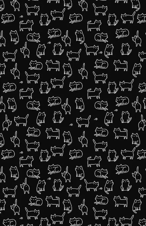 The 50+ Best Witchcraft Wallpaper For Your iPhone | Tea & Rosemary Black Cat Pattern Wallpaper, Black Pattern Wallpaper, Cat Pattern Wallpaper, Black Cat Pattern, Cat Phone Wallpaper, Gift Wrapper, Cute Cat Wallpaper, Cute Patterns Wallpaper, Kawaii Wallpaper