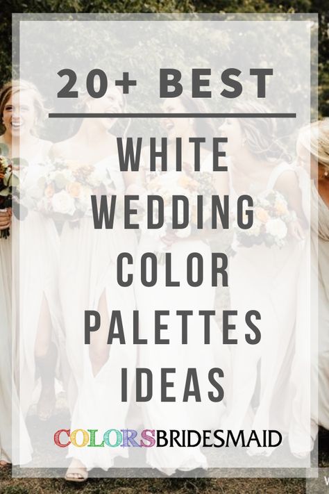 Top 40+ Wedding Colors for All Seasons and Colors - ColorsBridesmaid Simple Elegant Wedding Colors, Wedding Colors 2025, Light Blue Wedding Colors, Bridesmaid Dresses White, Cream Bridesmaid Dresses, Top Wedding Colors, Peach Wedding Colors, Light Pink Bridesmaids, Blue Groomsmen