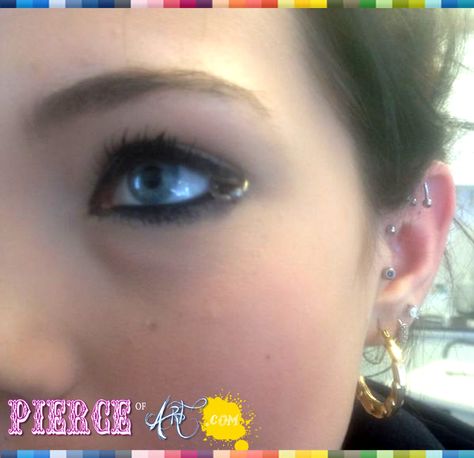 The eyelid piercing we did a few years ago that caused a debate on our facebook page. Here it is all nice and healed. Pierce Of Art Alfreton #eyelid #eyelidpiercing #piercing #differentpiercings #ring #bcr #piercings #unusualpiercings #wow #piercer #studio #alfreton #pierceofart Eyelid Piercing, Unusual Piercings, Piercings, Pearl Earrings, Healing, Tattoos