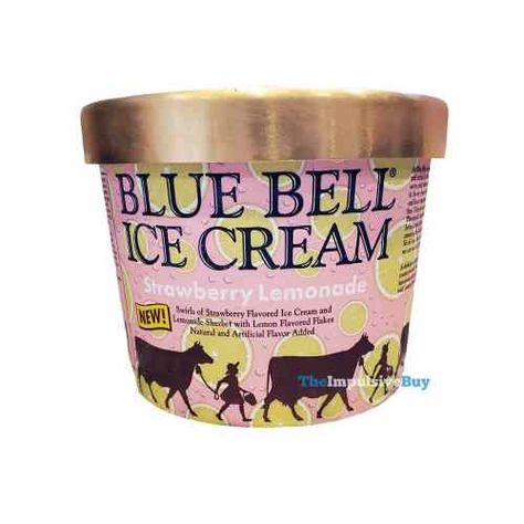 Lemonade Ice Cream, Ice Cream Strawberry, Vanilla Ice Cream Sandwich, Blue Bell Ice Cream, Lemon Ice Cream, Flavor Ice, Blue Bell, Strawberry Ice Cream, Ice Cream Flavors