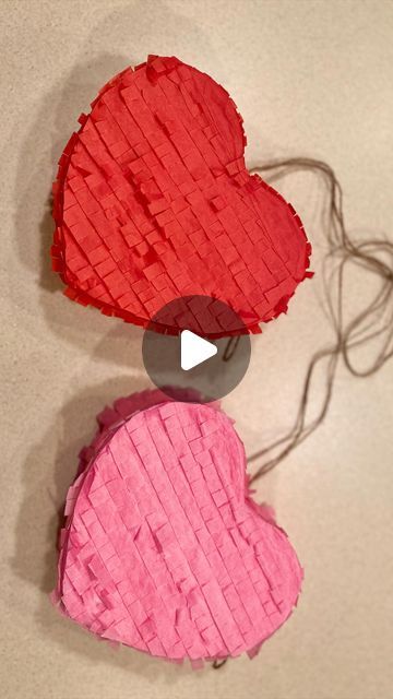 DIY Mini Heart Piñata; such a cute idea to gift full of candy for Valentine’s Day. Valentine Pinata, Diy Mini Pinata, Heart Piñata, Heart Pinata, Mini Pinatas, Diy Pinata, Best Valentine Gift, Diy Heart, Dollar Tree Finds