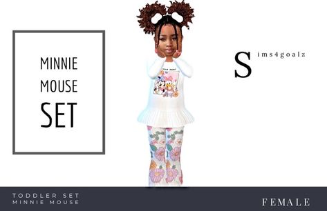 Minnie Mouse Toddler Set 01 | Sims4goalz Sims 4 Minnie Mouse Cc, Sims 4, Minnie Mouse