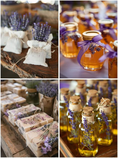 Idyllic Rustic Lavender Wedding Theme Ideas You'll Like Wedding Table Decorations Lavender, Lavender Wedding Decoration, Wedding Lavander Theme, Lavender Backyard Wedding, Lavendar Wedding Fall, Purple Boho Wedding Decor, Lavender Wedding Theme Color Schemes, Olive And Lavender Wedding, Lavender And Brown Wedding