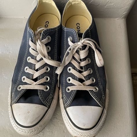 Converse, Size 8, Used , Dark Blue Blue Monochromatic Outfit, Dark Blue Converse, Abbot Elementary, Converse Shoes Outfit, Blue Converse Shoes, Dark Blue Shoes, Huckleberry Pie, Goals 2024, Hogwarts Dr