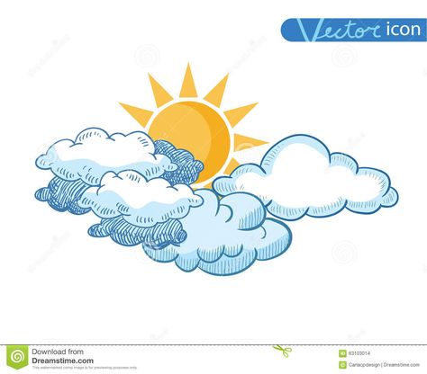 Sun With Clouds Doodle Hand Drawn Collection Stock Vector - Image: 63103014 Clouds Doodle, Sun Drawing, Bee Drawing, Collection Illustration, Sun And Clouds, Cloud Drawing, Pictures To Draw, Stock Illustration, Hand Drawn