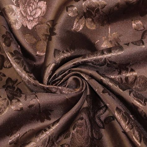 Isabella BROWN Floral Jacquard Brocade Satin Fabric by the Yard - Style 3000 Drapery Curtains, Floral Jacquard, Brocade Fabric, Brown Floral, Fashion Fabric, Floral Fabric, Cut And Color, Sewing Fabric, Fabric By The Yard