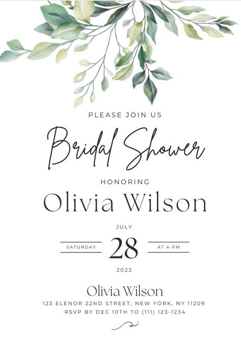 Bridal Shower Invitation Template, Editable Print, Printable Bridal Shower Invitation Card, Eucalyptus Greenery Print, Instant Download,floral. Perfect bridal shower invitations and perfect for brides simple and elegant look. Unique Bridal Shower Invites, Bohemian Bridal Shower, Wedding Canvas, Contemporary Bridal, Bride Shower, Perfect Bride, Eucalyptus Greenery, Digital Wedding Invitations, Bridal Shower Invitations Templates