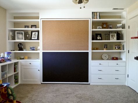 Custom Wall Bed by Cress Carpentry | CustomMade. Playroom/guest Room, Guest Room Paint, Basement Guest Rooms, Murphy Bed Ideas, Bed For Kids, Murphy Bed Plans, Murphy Bed Diy, Office Guest Room, Cabinet Bed