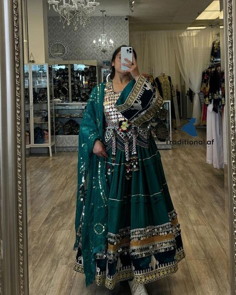 Trading Design Afghan Dress DM To Order Whats App +92 319 5340491 Shipping worldwide . . . . . . . . #viral #explore #new #afghan #afghanculture #afghanwedding Green Afghan Dress, Afghan Aesthetic, Trading Design, Green Afghan, Black Afghan, Afghan Style, Afghani Clothes, Afghan Dress, Afghan Wedding