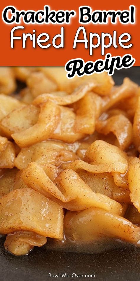 Fried Apples Cracker Barrel Crock Pot, Cracker Barrel Baked Apples Recipe, Copycat Cracker Barrel Fried Apples, Southern Restaurant Recipes, Cracker Barrel Fried Apples Recipe, Cracker Barrel Apples, Apple Side Dish Recipes, Cracker Barrel Apples Recipe, Fried Apples Recipe Easy