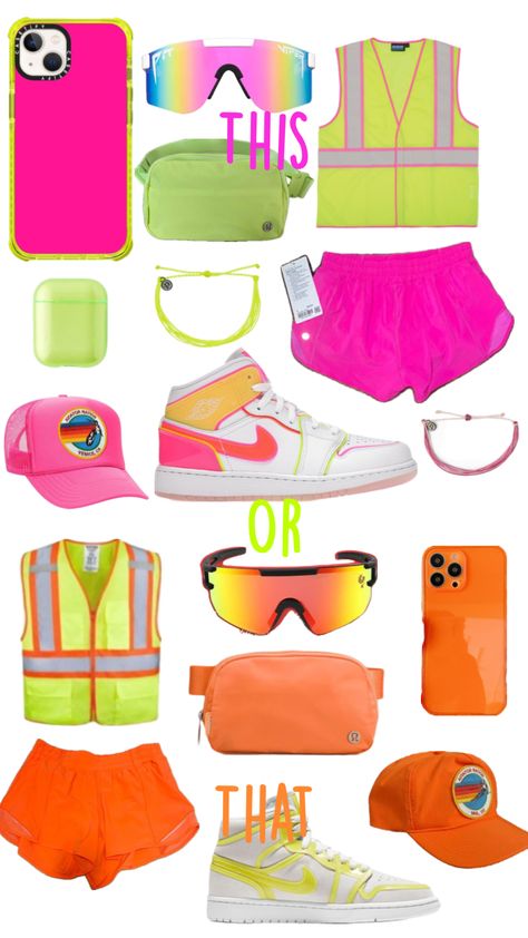 Neon Neon Outfits Aesthetic, Outfits For Teenagers, Neon Collage, Neon Clothes, Middle School Dance, Neon Outfits, School Dance, School Dances, Outfits Aesthetic