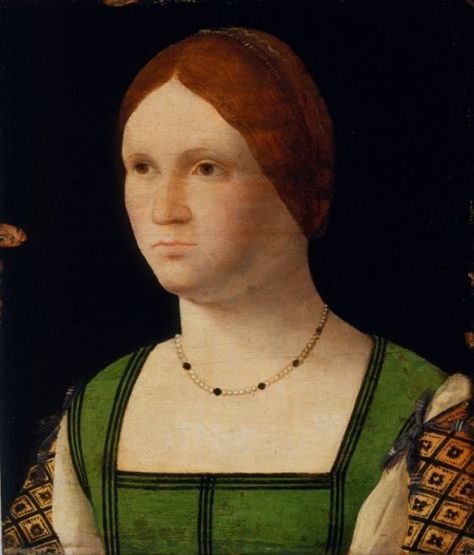 Portrait of a Young Woman Francesco Pietro Bissolo (attributed to) (Italy, 1475-1554) Italy, circa 1500 Agnes Sorel, Medieval Necklace, Art Periods, Portrait Vintage, Painter Artist, Medieval Costume, Vintage Printable, European Paintings, Woman Portrait